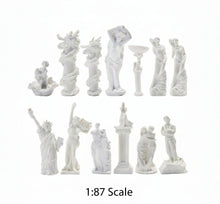 Load image into Gallery viewer, 13pcs Unpainted Miniature Statue Set, 1:87 HO Scale Diorama Figures