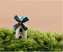 Load image into Gallery viewer, 10pcs Mini Windmill Resin Figurines, Tiny Fairy Garden Miniatures for Terrarium, Bonsai, Bottle Garden, Dollhouse, DIY Crafts & Decor