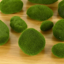 Load image into Gallery viewer, 10 pcs Miniature Green Moss Rock Stone Model Pot Decoration DIY Landscape Scenery Dollhouse Fairy Garden Terrarium Diorama Craft Supplies