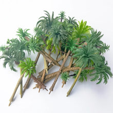 Load image into Gallery viewer, 25 pcs Mixed Miniature Coconut Palm Tree Models Train Railway Accessories Beach Seaside Landscape Layout Terrarium Diorama Craft Supplies