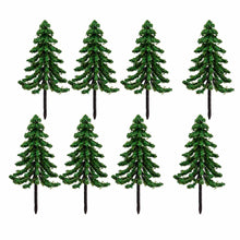 Load image into Gallery viewer, 5pcs Miniature Pine Trees 6/8/10cm for Diorama, Model Railway, Fairy Garden, Terrarium