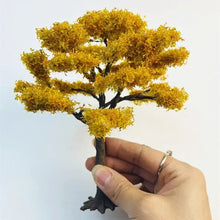 Load image into Gallery viewer, 11/13/17/19/21cm Miniature Golden Ginkgo Wire Tree Model Train Railway Accessories DIY Scenery Landscape Terrarium Diorama Craft Supplies