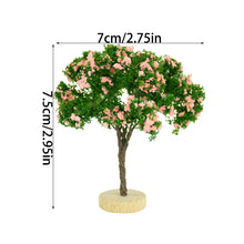 Load image into Gallery viewer, Miniature Green Tree Model with Base Train Railway Accessories DIY Scenery Fairy Garden Landscape Dollhouse Terrarium Diorama Craft Supplies