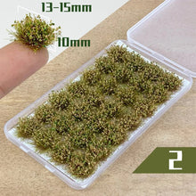Load image into Gallery viewer, 28 pcs Miniature Grove Grass Tufts Cluster Bush Plant Model Sand Table Dollhouse Fairy Garden Landscape Terrarium Diorama Craft Supplies
