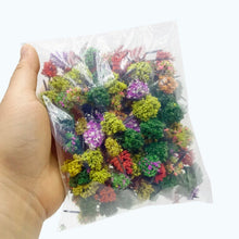 Load image into Gallery viewer, 100 pcs 2-3cm Mixed Miniature Tree Models N HO Scale Railway Layout Accessories DIY Landscape Dollhouse Terrarium Diorama Craft Supplies