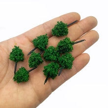 Load image into Gallery viewer, 100 pcs 2-3cm Mixed Miniature Tree Models N HO Scale Railway Layout Accessories DIY Landscape Dollhouse Terrarium Diorama Craft Supplies