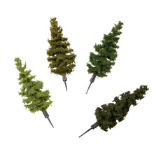 Load image into Gallery viewer, 3 pcs 14cm Miniature Pine Tree 1:87 Scale Model DIY Sand Table Train Railway Scenery Fairy Garden Landscape Terrarium Diorama Craft Supplies