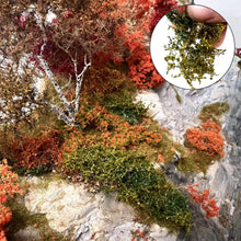Load image into Gallery viewer, Miniature Tearable Shrub Bushes Grass Tuft Models Train Railway Accessories DIY Scenery Landscape Dollhouse Terrarium Diorama Craft Supplies