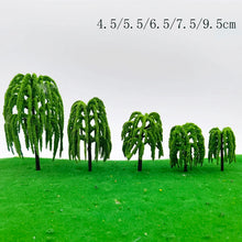 Load image into Gallery viewer, 50 pcs 4.5-9.5cm Mixed Miniature Willow Tree Model Train Railway DIY Scenery Dollhouse Garden Landscape Terrarium Diorama Craft Supplies