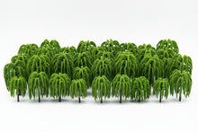 Load image into Gallery viewer, 50pcs Miniature Willow Trees Model Mixed Sizes Railway Landscape Scenery Diorama Craft Supplies