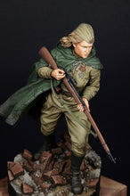 Load image into Gallery viewer, WWII Red Army Female Sniper Soldier Unpainted Resin Figure 1/35 1/16 Scale Unassembled Model