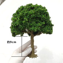 Load image into Gallery viewer, 10/15/18/23/28cm Miniature Deep Green Tree Model Train Railway Layout Scenery Dollhouse Garden Landscape Terrarium Diorama Craft Supplies