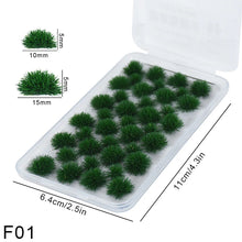 Load image into Gallery viewer, 35 pcs Miniature Grass Tuft Bush Cluster Models Train Railway Layout Accessories DIY Landscape Dollhouse Terrarium Diorama Craft Supplies