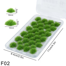 Load image into Gallery viewer, 35 pcs Miniature Grass Tuft Bush Cluster Models Train Railway Layout Accessories DIY Landscape Dollhouse Terrarium Diorama Craft Supplies