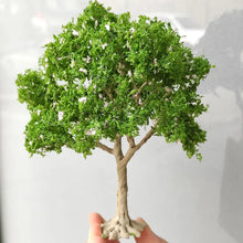 Load image into Gallery viewer, 10/15/18/23/28cm Miniature White Flowering Green Tree Model Train Railway Layout Dollhouse Garden Landscape Terrarium Diorama Craft Supplies