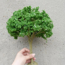 Load image into Gallery viewer, 10/15/18/23/28cm Miniature White Flowering Green Tree Model Train Railway Layout Dollhouse Garden Landscape Terrarium Diorama Craft Supplies
