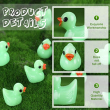 Load image into Gallery viewer, 50/100 pcs Miniature Resin Mint Green Little Duck Models DIY Scenery Dollhouse Landscape Fairy Garden Terrarium Diorama Craft Supplies