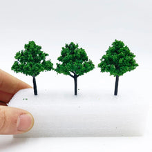 Load image into Gallery viewer, 50 pcs 5cm Miniature Flowering Tree Models N HO Scale Railway Layout Accessories DIY Landscape Dollhouse Terrarium Diorama Craft Supplies
