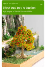 Load image into Gallery viewer, 10/12/15cm Miniature Red Flowering Green Tree Model Train Railway Accessories Fairy Garden Landscape Terrarium Diorama Craft Supplies