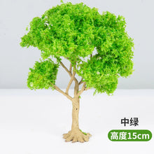 Load image into Gallery viewer, 10/12/15cm Miniature Mid Green Tree Wire Model Train Railway Accessories Fairy Garden Landscape Terrarium Diorama Craft Supplies