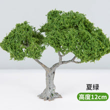 Load image into Gallery viewer, 10/12/15cm Miniature Summer Green Tree Wire Model Train Railway Accessories Fairy Garden Landscape Terrarium Diorama Craft Supplies