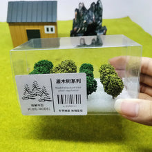 Load image into Gallery viewer, 12 pcs Miniature Shrubs Trees Vegetation Model Train Railway Accessories DIY Scenery Landscape Dollhouse Terrarium Diorama Craft Supplies