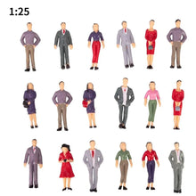 Load image into Gallery viewer, Miniature Model People Standing Figures, 1:25 Scale, Architecture Diorama Supplies (20pcs)