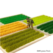 Load image into Gallery viewer, 4pcs Miniature Grass Strips 9mm, Model Railway Scenery, DIY Diorama