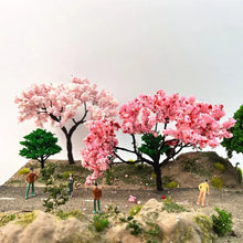 Load image into Gallery viewer, 9/12/15/20/25cm Miniature Sakura Cherry Blossom Wire Tree Model Dollhouse Fairy Garden Scenery Landscape Terrarium Diorama Craft Supplies