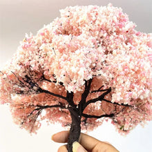 Load image into Gallery viewer, 10/15/20/25/28cm Miniature Pink Cherry Blossom Wire Tree Model DIY Dollhouse Fairy Garden Scenery Landscape Terrarium Diorama Craft Supplies