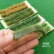 Load image into Gallery viewer, 7pcs Miniature Grass Tufts 8mm Model Scenery Crop Strips for Diorama, Train Layout, Terrain, Landscape Supply