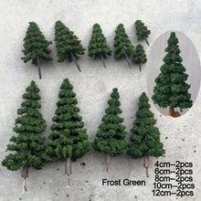Load image into Gallery viewer, 10 pcs Mixed Miniature Cedar Pine Tree Model Train Railway Accessories DIY Scene Garden Landscape Dollhouse Terrarium Diorama Craft Supplies