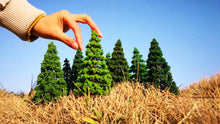Load image into Gallery viewer, 10 pcs Mixed Miniature Cedar Pine Tree Model Train Railway Accessories DIY Scene Garden Landscape Dollhouse Terrarium Diorama Craft Supplies