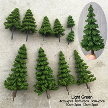 Load image into Gallery viewer, 10 pcs Mixed Miniature Cedar Pine Tree Model Train Railway Accessories DIY Scene Garden Landscape Dollhouse Terrarium Diorama Craft Supplies