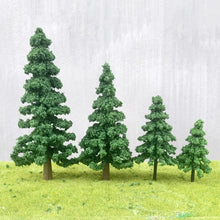 Load image into Gallery viewer, 10 pcs Mixed Miniature Cedar Pine Tree Model Train Railway Accessories DIY Scene Garden Landscape Dollhouse Terrarium Diorama Craft Supplies