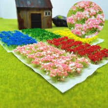 Load image into Gallery viewer, Miniature Wild Flower Cluster Grass Tufts Models Railway Layout Accessories DIY Landscape Dollhouse Terrarium Diorama Craft Supplies
