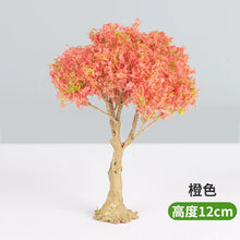 Load image into Gallery viewer, 10/12/15cm Miniature Autumn Pink Tree Model Train Railway Accessories Fairy Garden Landscape Terrarium Diorama Craft Supplies