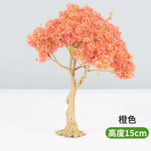 Load image into Gallery viewer, 10/12/15cm Miniature Autumn Pink Tree Model Train Railway Accessories Fairy Garden Landscape Terrarium Diorama Craft Supplies