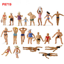 Load image into Gallery viewer, 40 pcs Miniature Swimming People Figures 1:87 HO Scale Models Toys Beach Pool Scenery Layout Scene Accessories Diorama Supplies