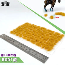 Load image into Gallery viewer, 95 pcs Miniature Irregular Static Grass Tuft Model Train Railway Layout Accessories DIY Landscape Dollhouse Terrarium Diorama Craft Supplies