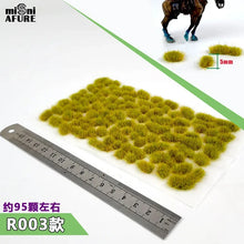 Load image into Gallery viewer, 95 pcs Miniature Irregular Static Grass Tuft Model Train Railway Layout Accessories DIY Landscape Dollhouse Terrarium Diorama Craft Supplies