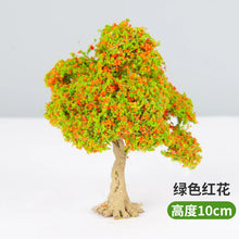 Load image into Gallery viewer, 10/12/15cm Miniature Red Flowering Green Tree Model Train Railway Accessories Fairy Garden Landscape Terrarium Diorama Craft Supplies