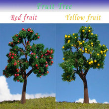 Load image into Gallery viewer, 10pcs Miniature Fruit Trees, O Scale 1:50, Model Railroad Scenery, Dollhouse Tree, Diorama Supplies