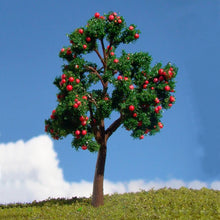 Load image into Gallery viewer, 10pcs Miniature Fruit Trees, O Scale 1:50, Model Railroad Scenery, Dollhouse Tree, Diorama Supplies