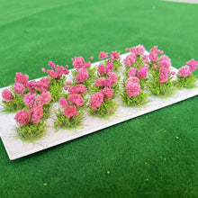 Load image into Gallery viewer, 22 pcs Miniature Flower Cluster Grass Tufts Bushes Models Sand Table Dollhouse Fairy Garden Landscape Terrarium Craft Supplies
