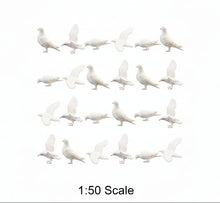 Load image into Gallery viewer, Unpainted Miniature Bird Model Figures 1:50 Scale DIY Craft Supplies for Diorama Scenery Layouts (24pcs)