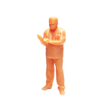 Load image into Gallery viewer, 10 pcs Miniature Doctor Nurse Patient Surgery Emergency Bed Unpainted Figure 1:64 Model Hospital Scene Layout Accessories Diorama Supplies