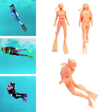 Load image into Gallery viewer, Miniature Diving People Unpainted Figure 1:64 Model Landscape Building Scenery Layout Scene Accessories Diorama Supplies