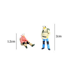 Load image into Gallery viewer, 2 pcs Miniature Climbing Hiking Man Woman People Figure 1:87 Model Sand Table Layout Building Landscape Accessories Diorama Supplies