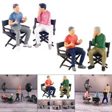 Load image into Gallery viewer, Miniature Movie Character Chating Scene People Hand Painted Figure 1:64 Model S Scale Building Street Landscape Accessories Diorama Supplies